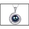 Image 1 : BLACK PEARL DIAMOND PENDANT WAS $500.00 #1702772