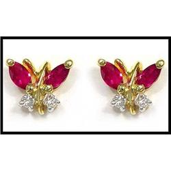 RUBY DIAMOND BUTTERFLY EARRINGS(was $245) #1702774