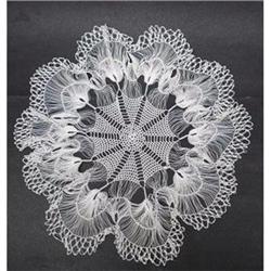 ANTIQUE RARE LACE CENTERPIECE LARGE DOILY #1702817