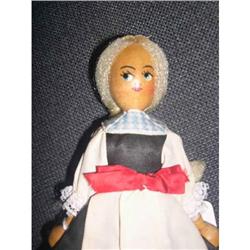 7" Polish Wooden Doll W Dutch Outfit Missing #1703006