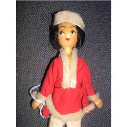 7" Polish Wooden Doll W Red Outfit #1703047