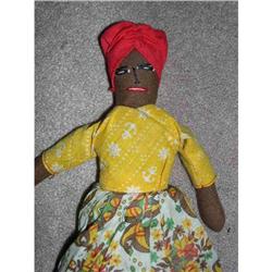 10  Black Cloth Doll With Stitched Features #1703049