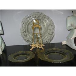Three sizes Yellow depression glass plates! #1703081