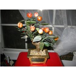 Decorative jade tree in brass basket! #1703103