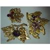 Image 1 : 3 Designer Rhinestone Grape  Pins #1703107