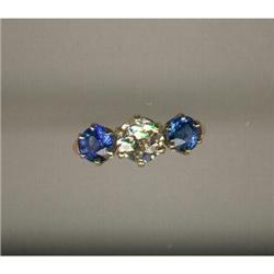 14K Diamond & Sapphire Ring #1703117