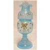 Image 1 : ENAMEL OPALSCENT BLUE CANDLE LAMP #1703123