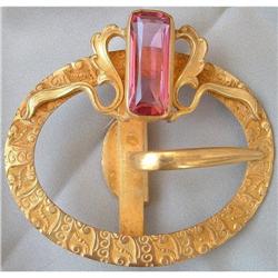 GILT BRASS ART NOUVEAU BUCKLE #1703188