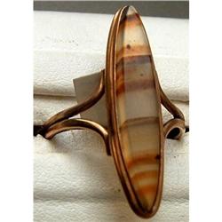 14 KARAT GOLD AGATE RING #1703200