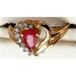14 K. GOLD RUBY  & DIAMOND RING #1703201