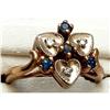 Image 1 : 10 KARAT GOLD SAPPHIRE & DIAMOND RING #1703205