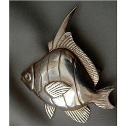 STERLING SILVER FISH BROOCH #1703209