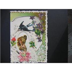 Antique Valentine Card, Pull-out Lacy & Layered#1703257
