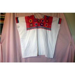 Vintage Mexican Hand Embroidered Blouse #1703288