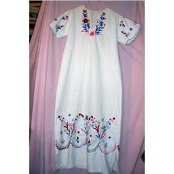 Vintage Mexican Hand Embroidered Caftan #1703297