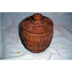 Antique Art Noveau Carved Tobacco Jar #1703299