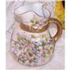 Image 1 : Floral Pitcher Heavy Gold Gild Worcester Style #1703338