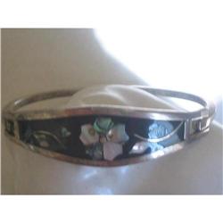 Taxco Sterling Silver & Mother of Pearl Bangle #1703402