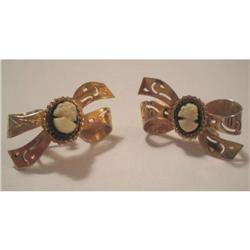 Art Deco Coro Signed Black and White Cameo #1703404