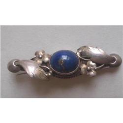 Victorian Enamel & Silver Floral Bar Brooch #1703406