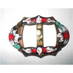 Art Deco Hand Painted Belt or Sash Buckle #1703408