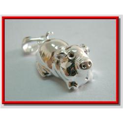 Piggy Lovers Garnet Sterling Silver Pendant #1703448