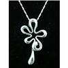 Image 1 : Sweet Abstract Flower Sterling Silver Pendant #1703562