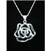 Image 1 : Designer Style Rose Sterling Silver Pendant #1703565