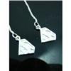 Image 1 : Superman 'S' Threader Sterling Silver Earrings #1703785