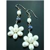 Image 1 : Pearl Cluster Sterling Silver Earrings #1703810