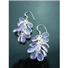 Image 1 : Venetian Glass Cluster Sterling Silver Earrings#1703813