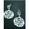 Image 1 : Filigree Round Sterling Silver Earrings #1703816