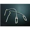 Image 1 : Dangle Paperclip Sterling Silver Earrings #1703822