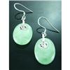 Image 1 : Jade Dangle Sterling Silver Earrings #1703867