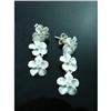 Image 1 : Flower Cascade Dangle Sterling Silver Earrings #1703875