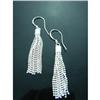 Image 1 : Micro Bead Dangle Sterling Silver Earrings #1703877
