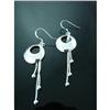 Image 1 : Hoop & Dangle Sterling Silver Earrings #1703886