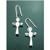 Image 1 : Designer Style Cross Sterling Silver Earrings #1703905