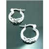 Image 1 : Lacework Hoop Sterling Silver Earrings #1703997