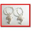 Image 1 : Dolphin Hoop Sterling Silver Earrings #1704006