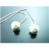 Image 1 : Beaded Threader Pure Sterling Silver Earrlings #1704048