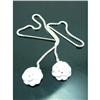 Image 1 : Flower Threader Sterling Silver Earrings #1704056