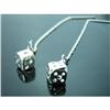 Image 1 : Dice Threader Sterling Silver Earrings #1704063