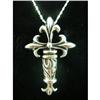 Image 1 : Vintage Sterling Silver Fleur DeLis Pendant #1704134