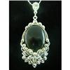 Image 1 : Vintage Onyx & Marcasite Silver Pendant #1704187
