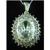 Image 1 : Huge White Topaz Sterling Silver Pendant #1704193