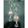 Image 1 : Thai Garnet Sterling Silver Dangle Earrings #1704266