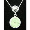Image 1 : Asian Style Jade Sterling Silver Pendant #1704299