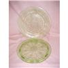 Image 1 : Green Depression Cake Platter and Sandwich #1704709