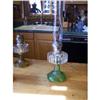 Image 1 : Antique Kerosene Green& Clear Aladdin Lamp #1704850